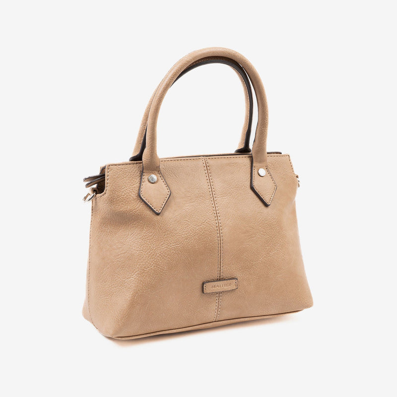 HAND BAG WITH SHOULDER STRAP, CAMEL-V COLOR, NEW CLASSIC SERIES. 28x20x11 CM