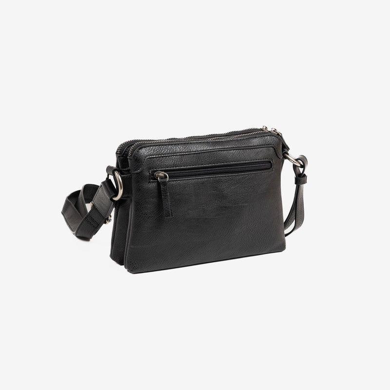 BOLSO DE MUJER, COLOR NEGRO-V, SERIE NEW CLASSIC. 24x16x07 CM