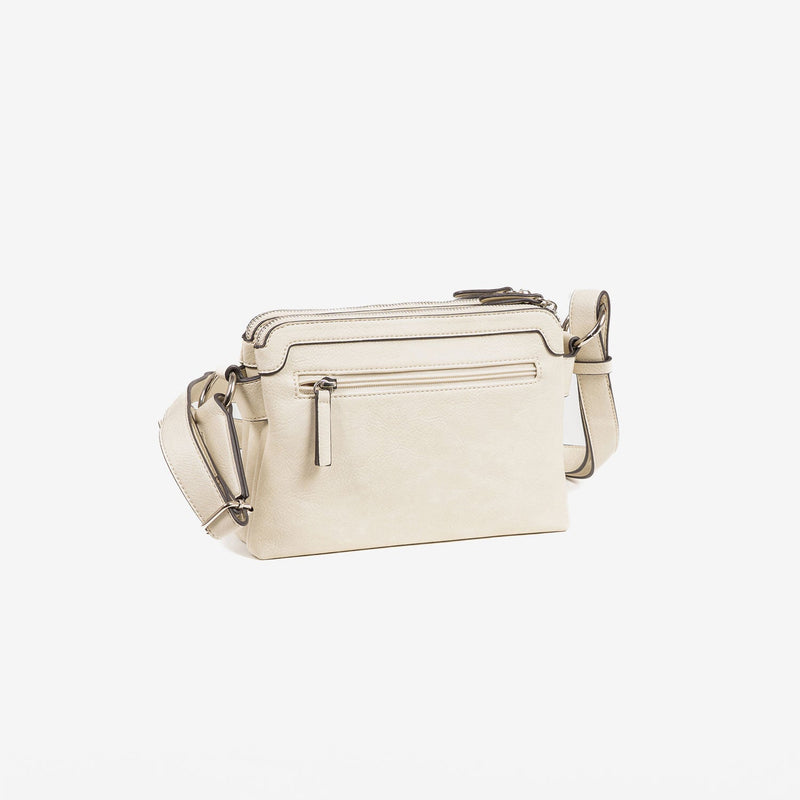 WOMEN'S BAG, BEIGE-V COLOR, NEW CLASSIC SERIES. 24x16x07 CM