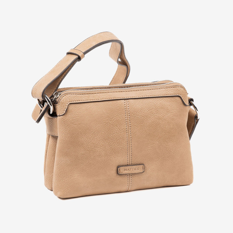 WOMEN'S BAG, CAMEL-V COLOR, NEW CLASSIC SERIES. 24x16x07 CM