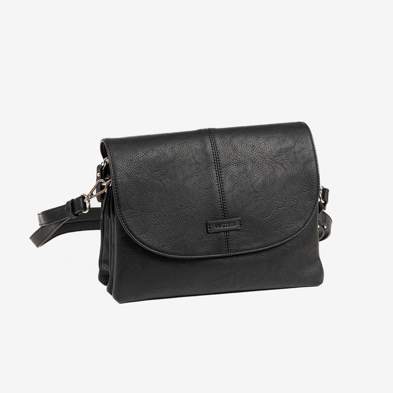 WOMEN'S BAG, BLACK-V COLOR, NEW CLASSIC SERIES. 27x20x09 CM