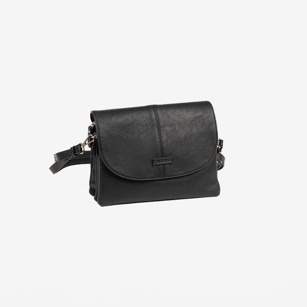 BOLSO DE MUJER, COLOR NEGRO-V, SERIE NEW CLASSIC. 27x20x09 CM