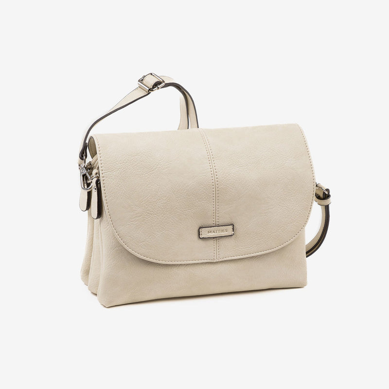 WOMEN'S BAG, BEIGE-V COLOR, NEW CLASSIC SERIES. 27x20x09 CM