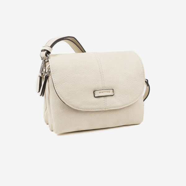 WOMEN'S BAG, BEIGE-V COLOR, NEW CLASSIC SERIES. 20.5x16x08 CM