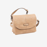 BOLSO DE MUJER, COLOR CAMEL-V, SERIE NEW CLASSIC. 20.5x16x08 CM