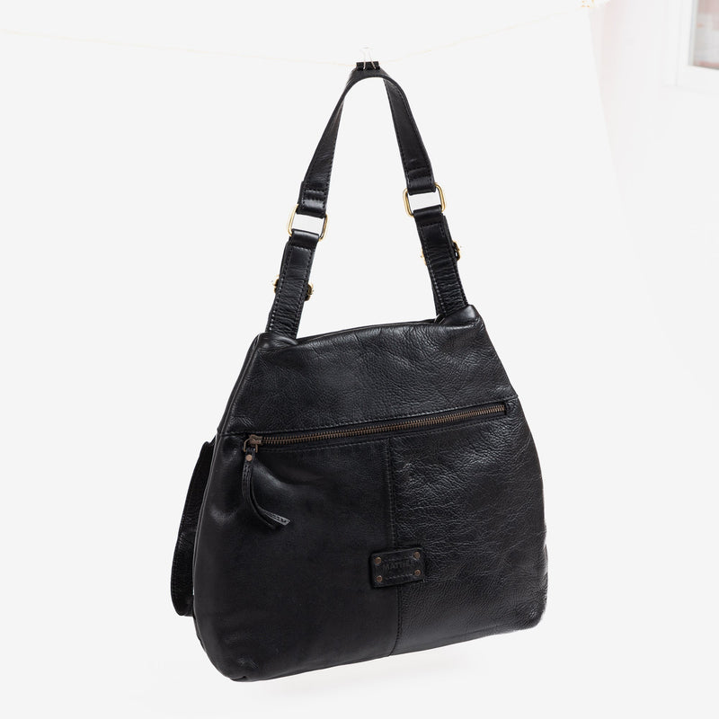 MOCHILA PIEL LAVADA PARA MUJER, 31x31x11 CM