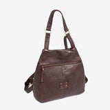MOCHILA PIEL LAVADA PARA MUJER, 31x31x11 CM