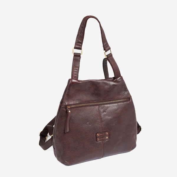 MOCHILA PIEL LAVADA PARA MUJER, 31x31x11 CM