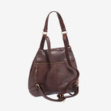 WOMEN'S WASHED LEATHER BACKPACK, BROWN COLOR. 31x31x11CM