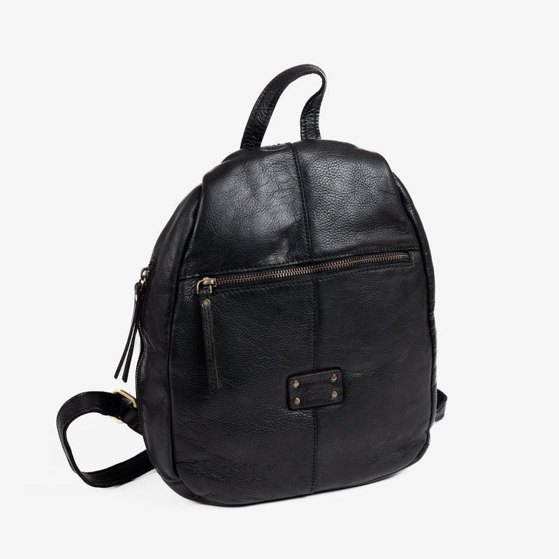 MOCHILA PIEL LAVADA PARA MUJER, 24x31x09 CM
