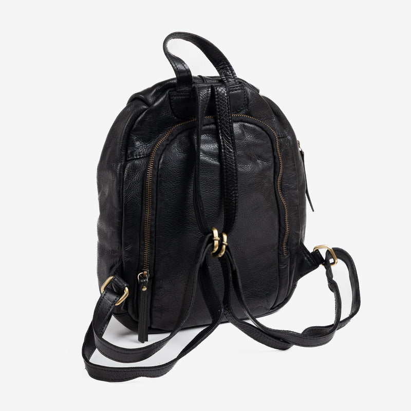 MOCHILA PIEL LAVADA PARA MUJER, 24x31x09 CM