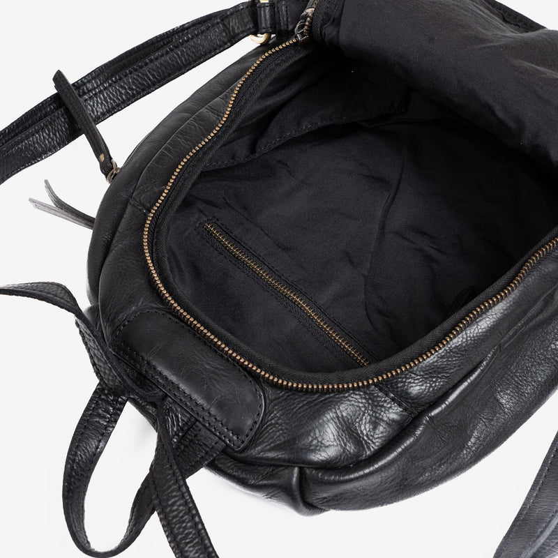 MOCHILA PIEL LAVADA PARA MUJER, 24x31x09 CM