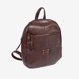 MOCHILA PIEL LAVADA PARA MUJER, 24x31x09 CM