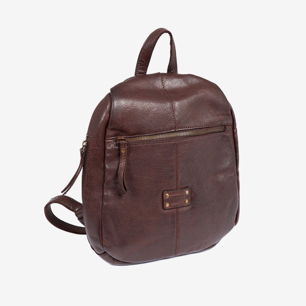 MOCHILA PIEL LAVADA PARA MUJER, 24x31x09 CM