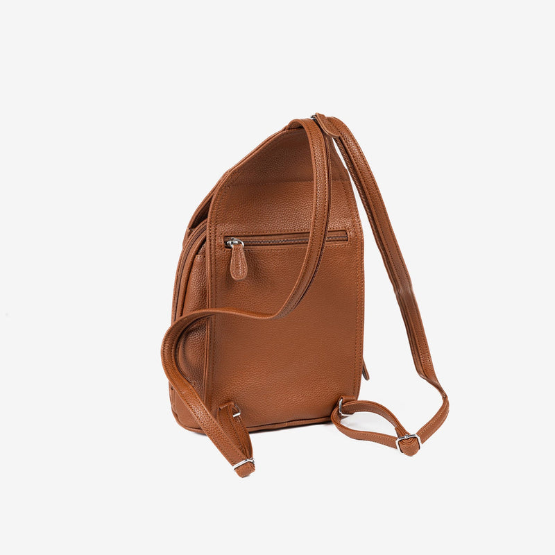 WOMEN'S BACKPACK, LEATHER COLOR, REUNION SERIES. 26x27x12cm