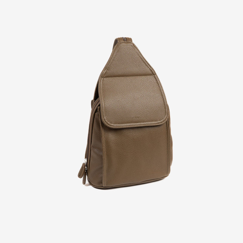 WOMEN'S BACKPACK, KHAKI COLOR, REUNION SERIES. 26x27x12 cm