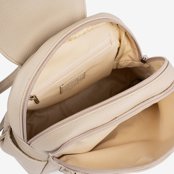 WOMEN'S BACKPACK, BEIGE COLOR, REUNION SERIES. 29x36x11 cm