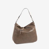 SHOULDER BAG WITH CROSSBODY BAG, KHAKI COLOR, FRESNO SERIES. 31x25.5x12cm