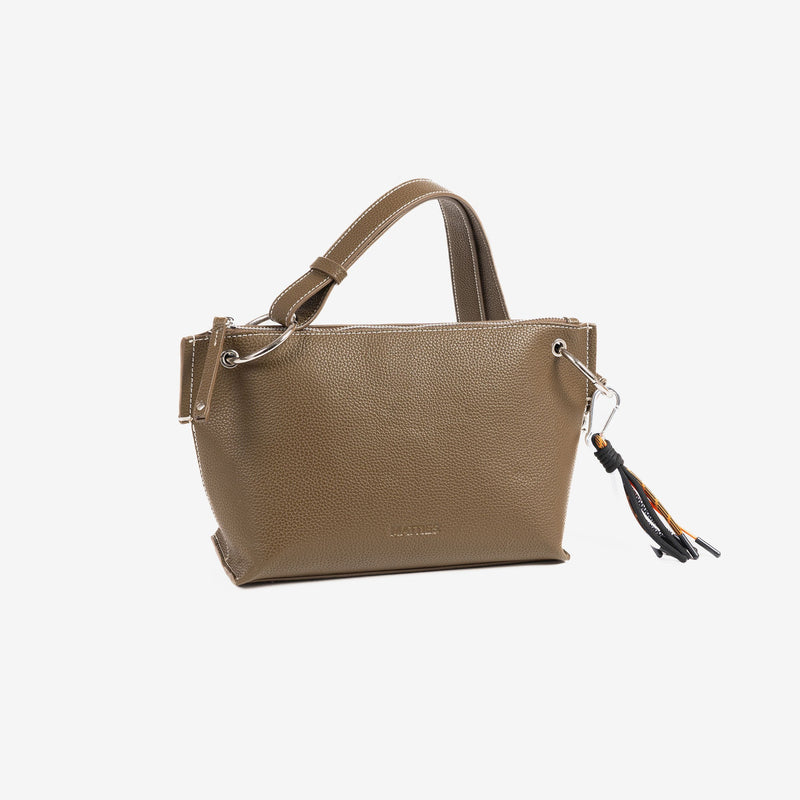 WOMEN'S CROSSBODY BAG, KHAKI COLOR, MIMOSA SERIES. 25x17.5x11cm