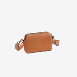 WOMEN'S CROSSBODY BAG, LEATHER COLOR, MAHOGANY SERIES. 21.5x14x08 cm