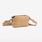 WOMEN'S CROSSBODY BAG, CAMEL COLOR, MAHOGANY SERIES. 21.5x14x08cm