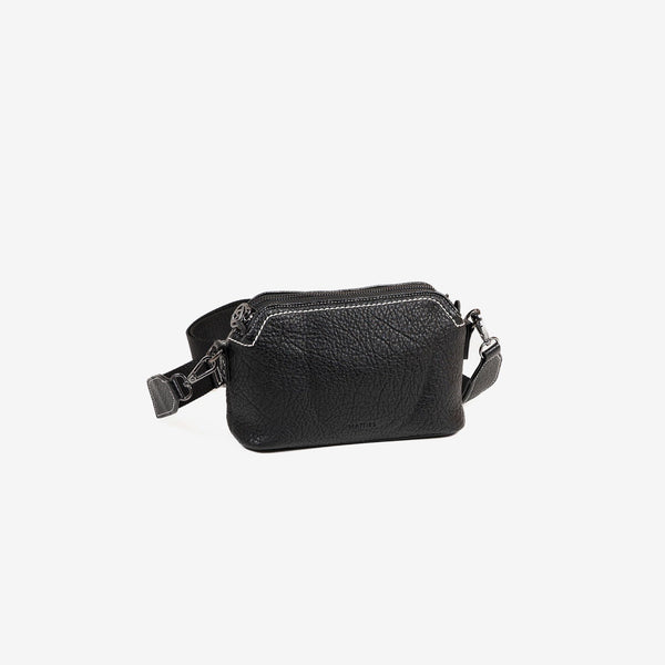 WOMEN'S CROSSBODY BAG, BLACK COLOR, MAHOGANY SERIES. 21.5x14x08 cm