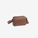 WOMEN'S CROSSBODY BAG, BROWN COLOR, MAHOGANY SERIES. 21.5x14x08 cm