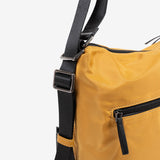 CONVERTIBLE SHOULDER BAG INTO BACKPACK, MUSTARD COLOR, ALISO SERIES. 27x26x13 cm