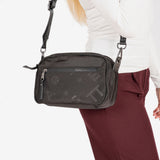 WOMEN'S CROSSBODY BAG, BLACK COLOR, ALISO SERIES. 23x15x09 cm