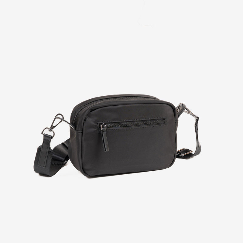 WOMEN'S CROSSBODY BAG, BLACK COLOR, ALISO SERIES. 23x15x09 cm