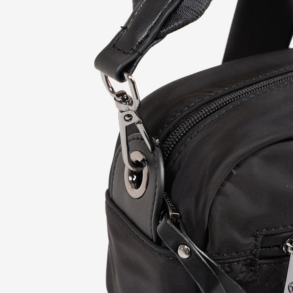 WOMEN'S CROSSBODY BAG, BLACK COLOR, ALISO SERIES. 23x15x09 cm