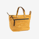 WOMEN'S HAND BAG WITH SHOULDER STRAP, MUSTARD COLOR, ALISO SERIES. 27x23x15 cm