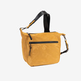 WOMEN'S CROSSBODY BAG, MUSTARD COLOR, ALISO SERIES. 24x20x10 cm