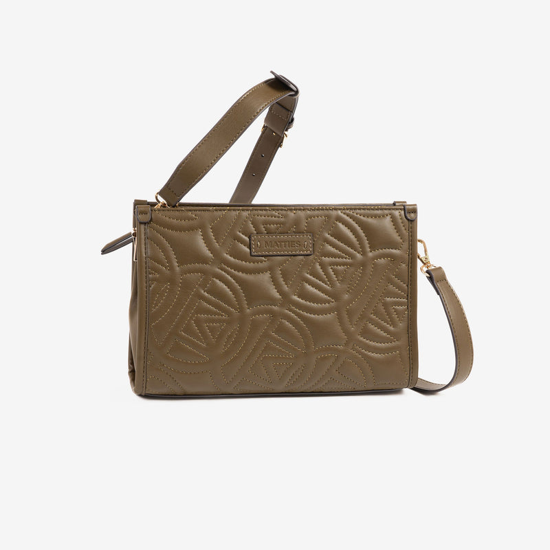 WOMEN'S CROSSBODY BAG, GREEN COLOR, ACACIA SERIES. 28x18x09cm