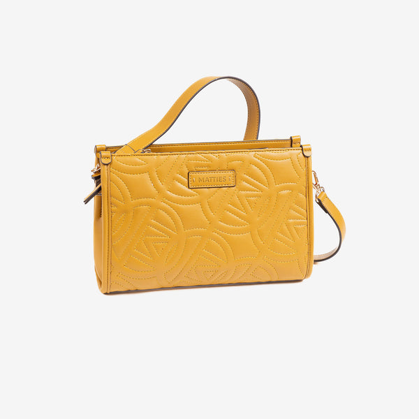 WOMEN'S CROSSBODY BAG, MUSTARD COLOR, ACACIA SERIES. 28x18x09 cm