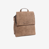 WOMEN'S BACKPACK, TAUPE COLOR, ALAMO SERIES. 26.5x27x13 cm