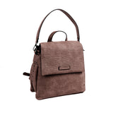 WOMEN'S BACKPACK, BROWN COLOR, ALAMO SERIES. 26.5x27x13cm