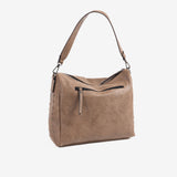 SHOULDER BAG WITH CROSSBODY BAG, TAUPE COLOR, ALAMO SERIES. 30x23x11cm