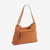 SHOULDER BAG WITH CROSSBODY BAG, LEATHER COLOR, BIRCH SERIES. 33x25.5x09cm