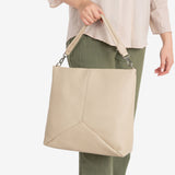 SHOULDER BAG WITH STRAP, BEIGE COLOR, ABLA SERIES. 21x29x12 CM