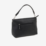 WOMEN'S BAG, BLACK COLOR, ABLA SERIES. 28x19x11 CM