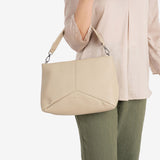 WOMEN'S BAG, BEIGE COLOR, ABLA SERIES. 28x19x11 CM