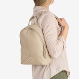 WOMEN'S BACKPACK, BEIGE COLOR, ABLA SERIES. 26x28x12 CM