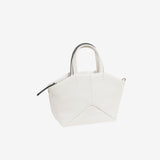 HAND BAG WITH SHOULDER STRAP, WHITE COLOR, ABLA SERIES. 22x19x12 CM