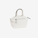 HAND BAG WITH SHOULDER STRAP, WHITE COLOR, ABLA SERIES. 22x19x12 CM