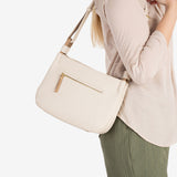 WOMEN'S BAG, BEIGE COLOR, ADRA SERIES. 27.5x20x08 CM