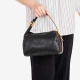 HAND BAG WITH SHOULDER STRAP, BLACK COLOR, ALHAMA SERIES. 22x13x11 CM