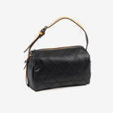 HAND BAG WITH SHOULDER STRAP, BLACK COLOR, ALHAMA SERIES. 22x13x11 CM