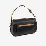 HAND BAG WITH SHOULDER STRAP, BLACK COLOR, ALHAMA SERIES. 22x13x11 CM