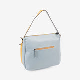 SHOULDER BAG WITH CROSSBODY STRAP, BLUE COLOR, ALHAMA SERIES. 32x26x14 CM